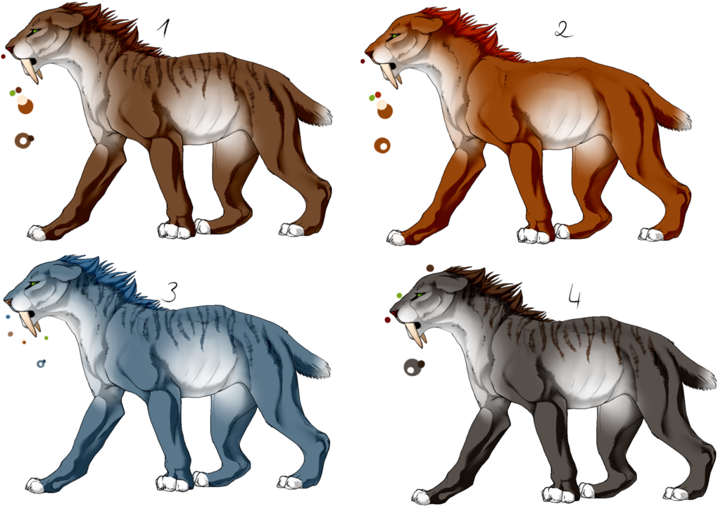 Saber-tooth Cat/tiger Adopt Batch 1 closed By Randomeadoptabels - Saber Too...