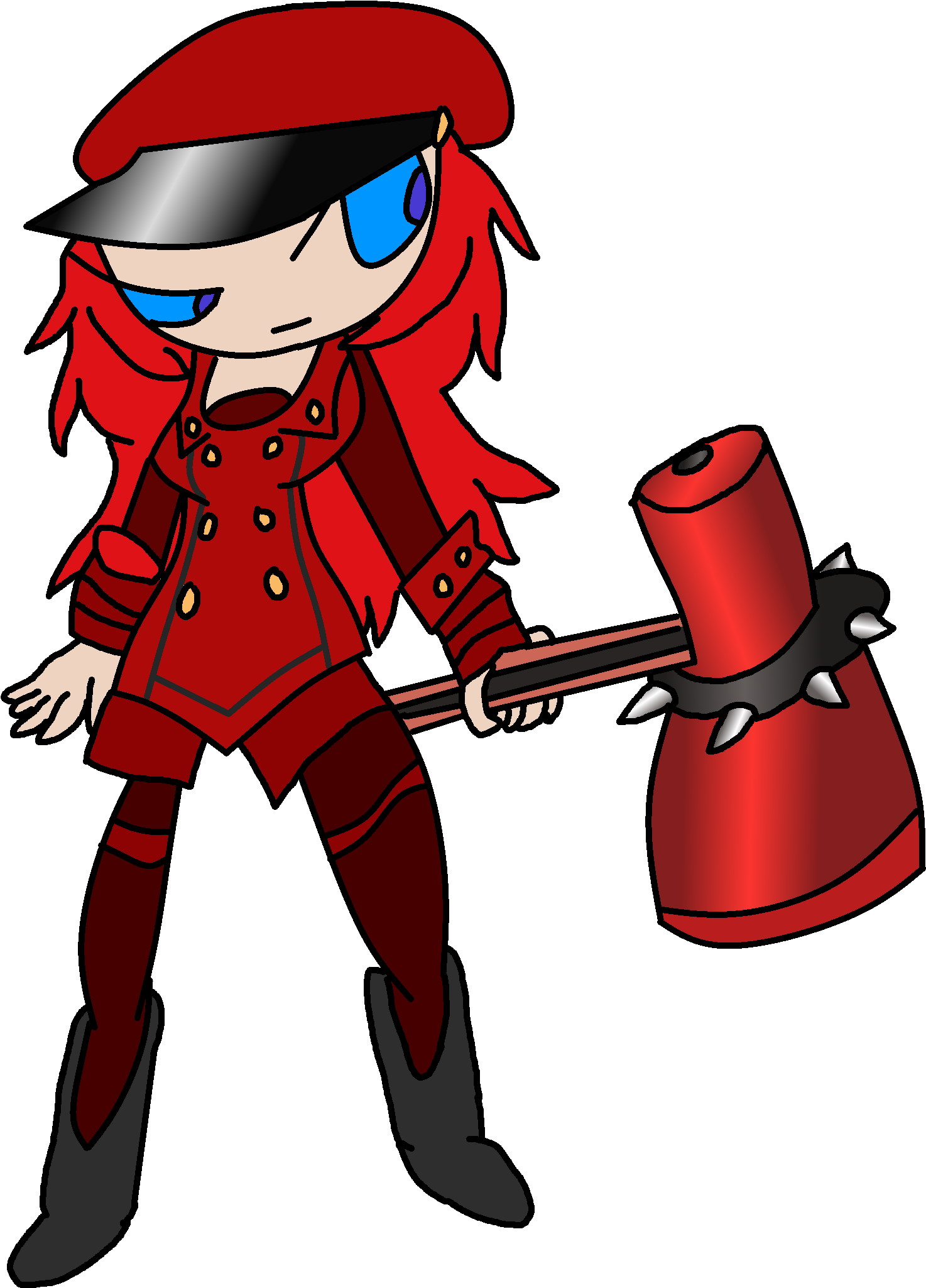 Redd Is The Commander Of The Redd Clan And A Ruthless - Cartoon (1636x2106)