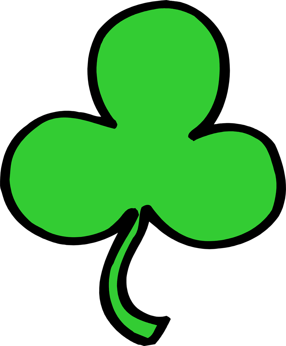 Illustration Of A Shamrock - Shamrock Clear Background Small (958x1158)