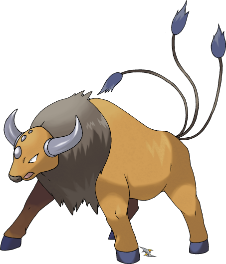 Tauros By Xous54 - Taurus Pokemon Png (453x529)