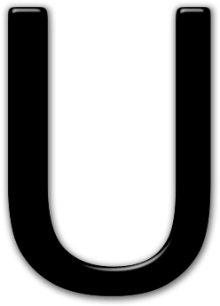 Here Are Free Printable Templates For Letter U Alphabet - U Clip Art Black And White (420x420)