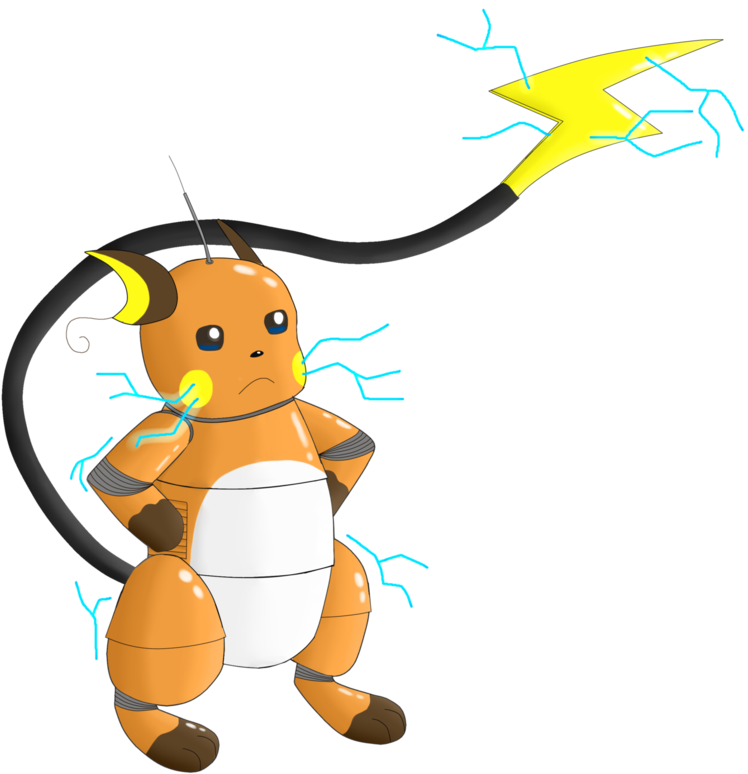 Robot Raichu By Zeccch - Cartoon (894x894)