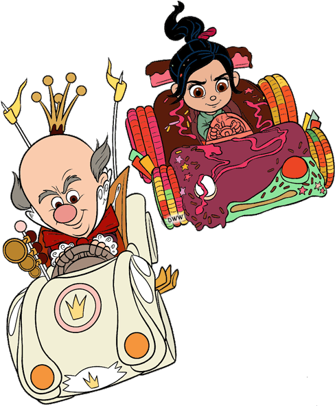 Wreck Clipart King Duncan - Vanellope Racing King Candy (500x598)