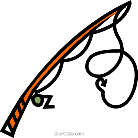 Fishing Rod Royalty Free Vector Clip Art Illustration - Draw A Fishing Rod (480x478)