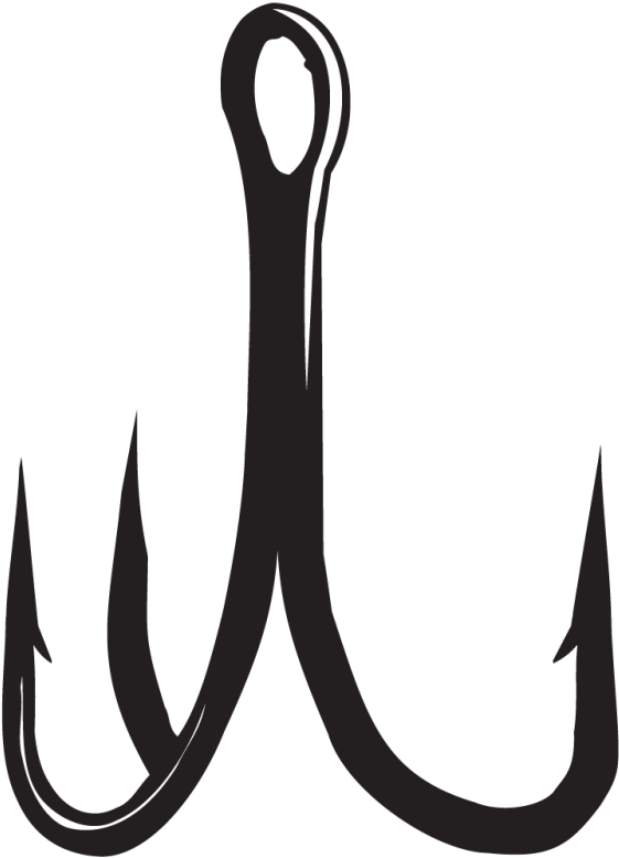 Fish Hook Png - Treble Hook Black (800x800)