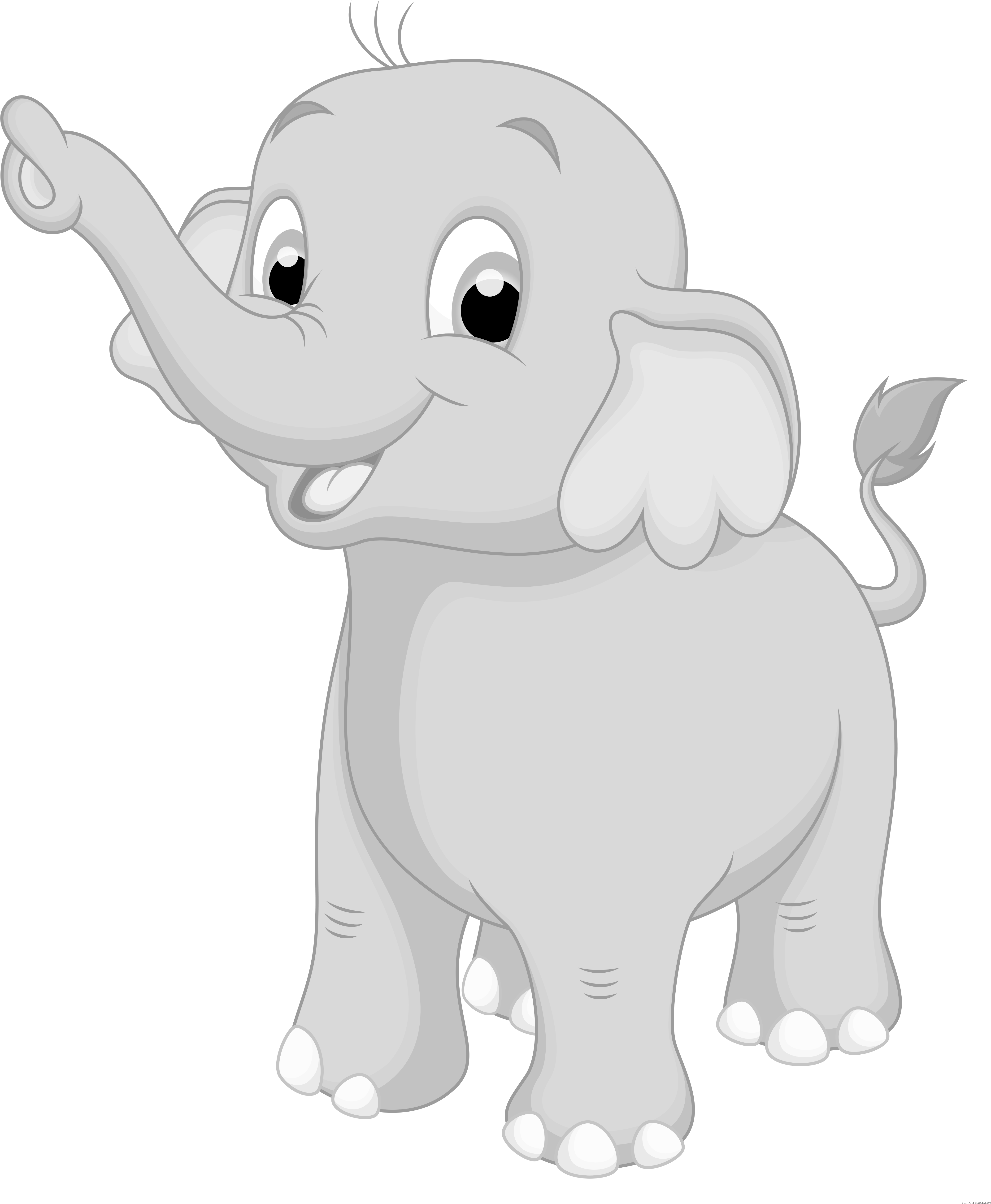 Elephant Animal Free Black White Clipart Images Clipartblack - Elephant Clipart (4285x5202)