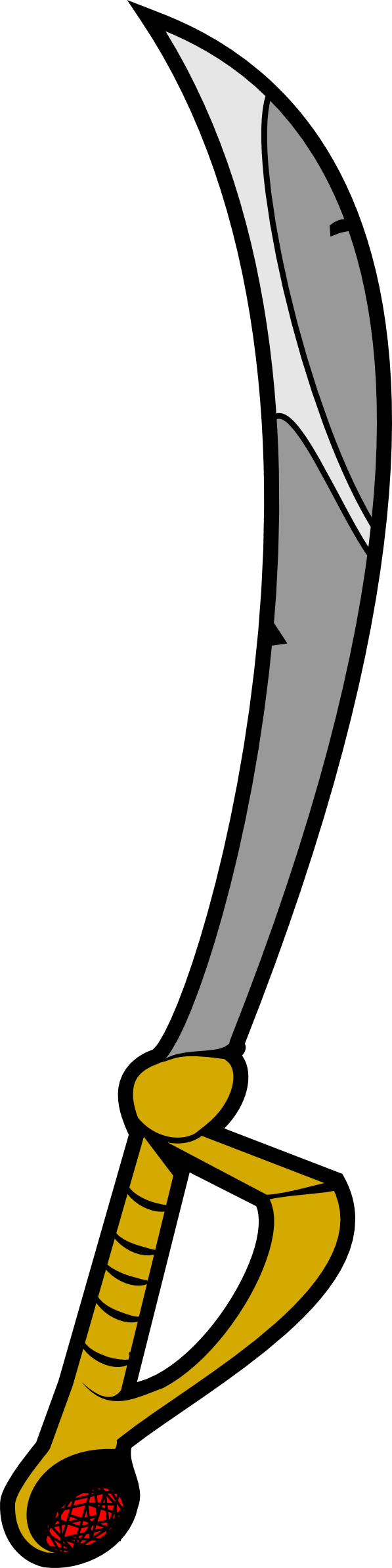 Scimitar Clip Art Clipart Vector Illustration U2022 - Room (597x2387)