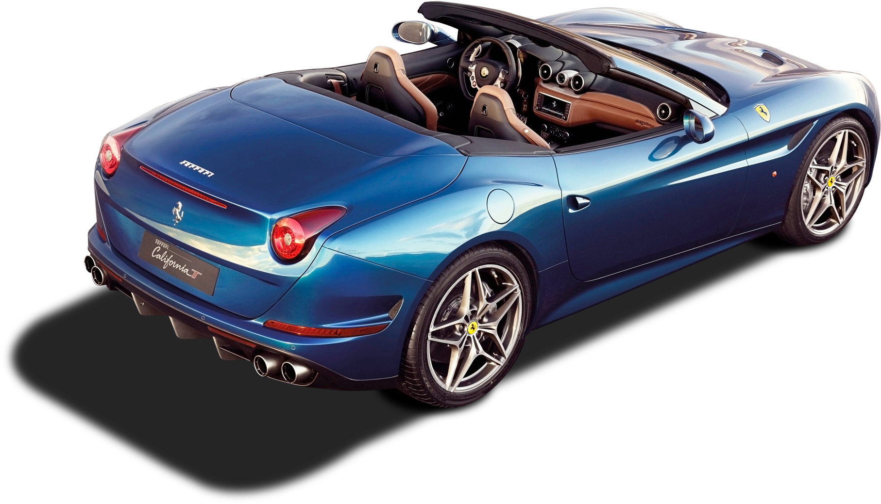Back View Of Ferrari California T Car Png Image - 2018 Ferrari Portofino Price (1900x1153)