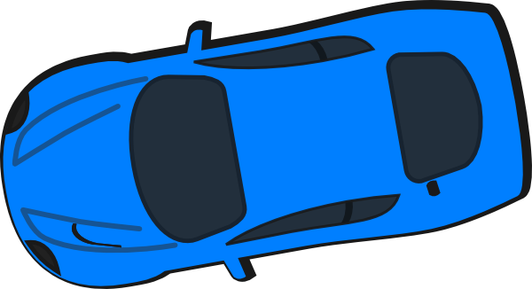Car Clipart Top View Download - Car Top View (600x326)