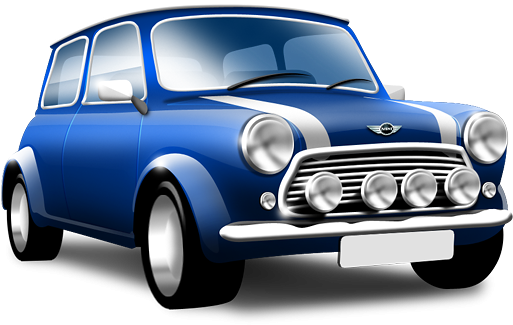 Blue Car Clipart Mini Car - Car .icon (512x512)