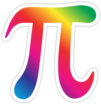 Colorful Pi Symbol - Colorful Pi (375x360)