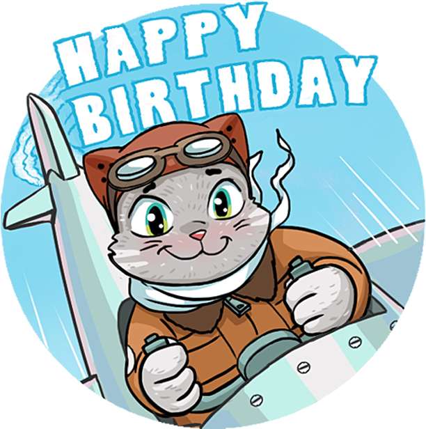 Kamikaze Cat Messages Sticker-5 - Cat (618x618)