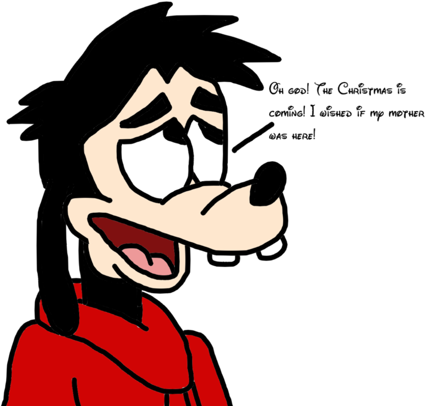 Max Wished If His Mother Was Here In Christmas By Marcospower1996 - Max Goof Mother (1005x795)