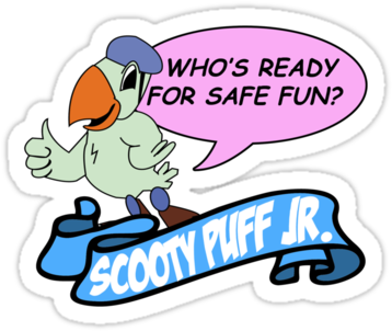 Neutral Evil Human Sorcerer Ability Scores - Scooty Puff Jr Sticker (375x360)
