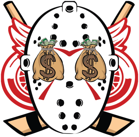 "detroit Player Moneybags Hockey" - Clip Art (480x474)