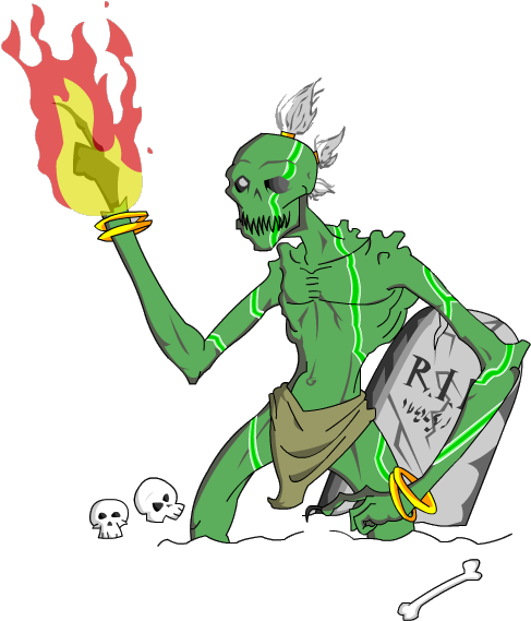 Zombie Overlord - Cartoon (493x582)