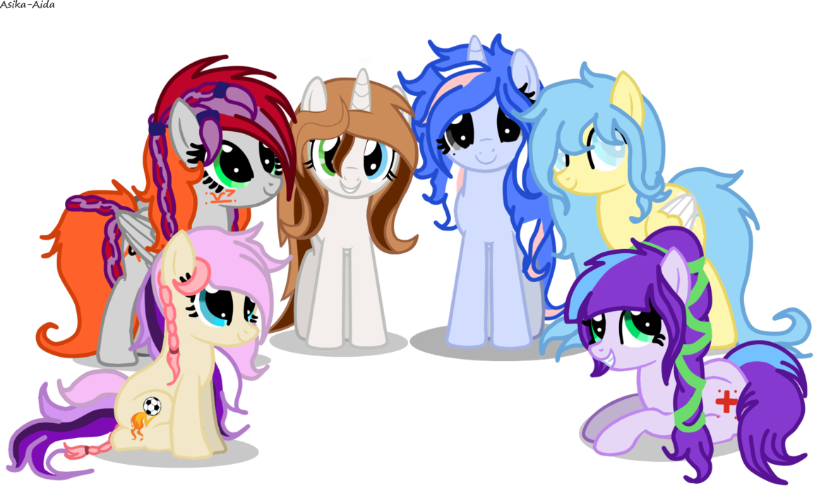 Mane 6 By Asika-aida - Mane (1153x692)
