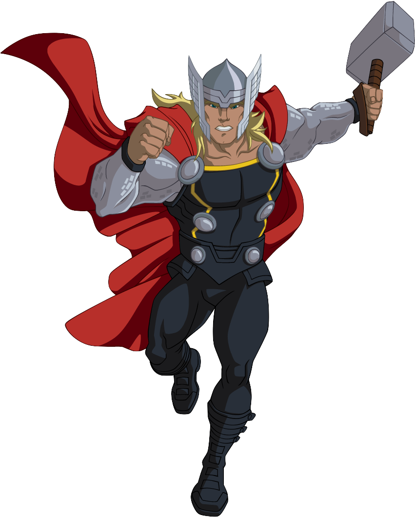 Thor Clipart Marvel Avengers Assemble - Marvel Avengers Assemble Thor (854x1165)