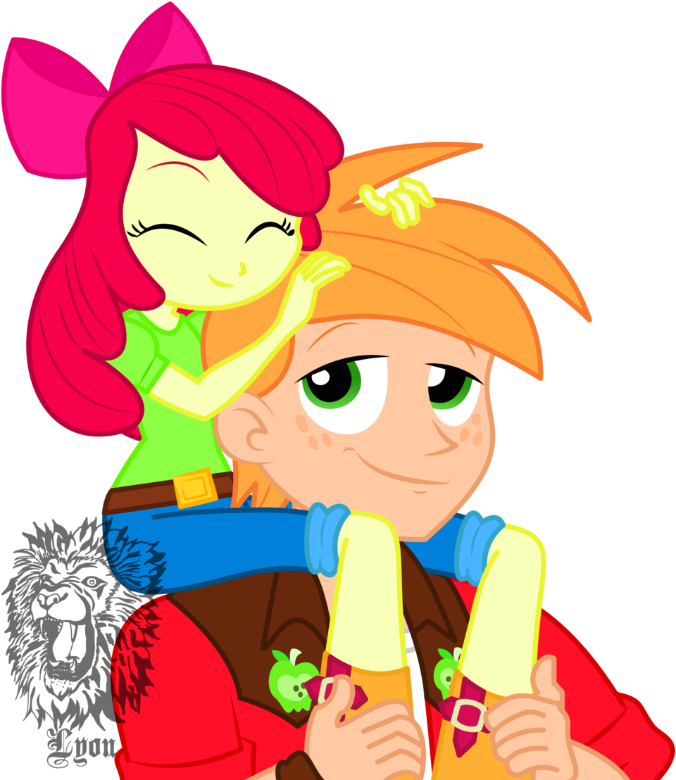 Big Mac And Apple Bloom By Thebig-chillqueen On Deviantart - Applebloom And Big Macintosh (1024x1110)