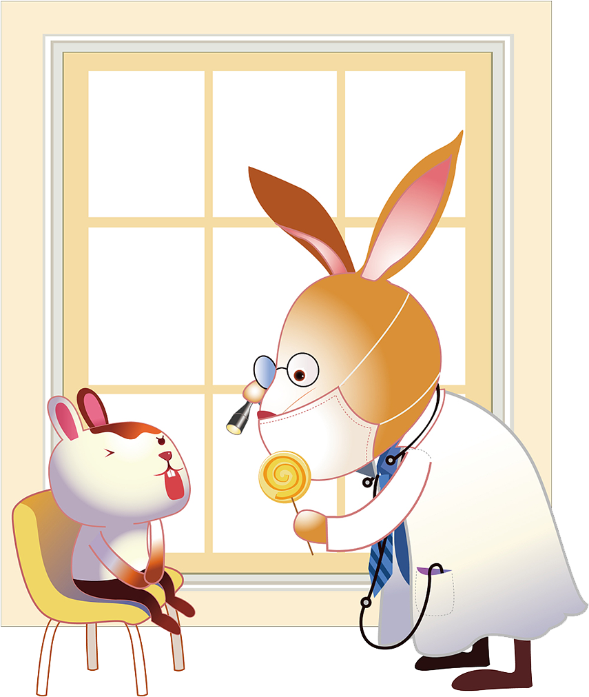 Rabbit Easter Bunny Physician Dentist Illustration - Rabbit (945x1087)