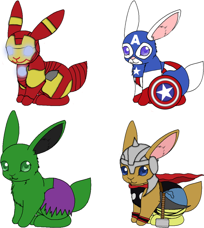 The Avengers Bunnies By Hamera - The Avengers (778x864)