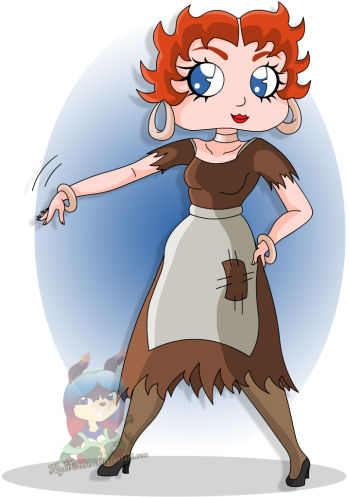 Betty Boop's Hair Was Red In ” Poor Cinderella” - Bee (378x514)