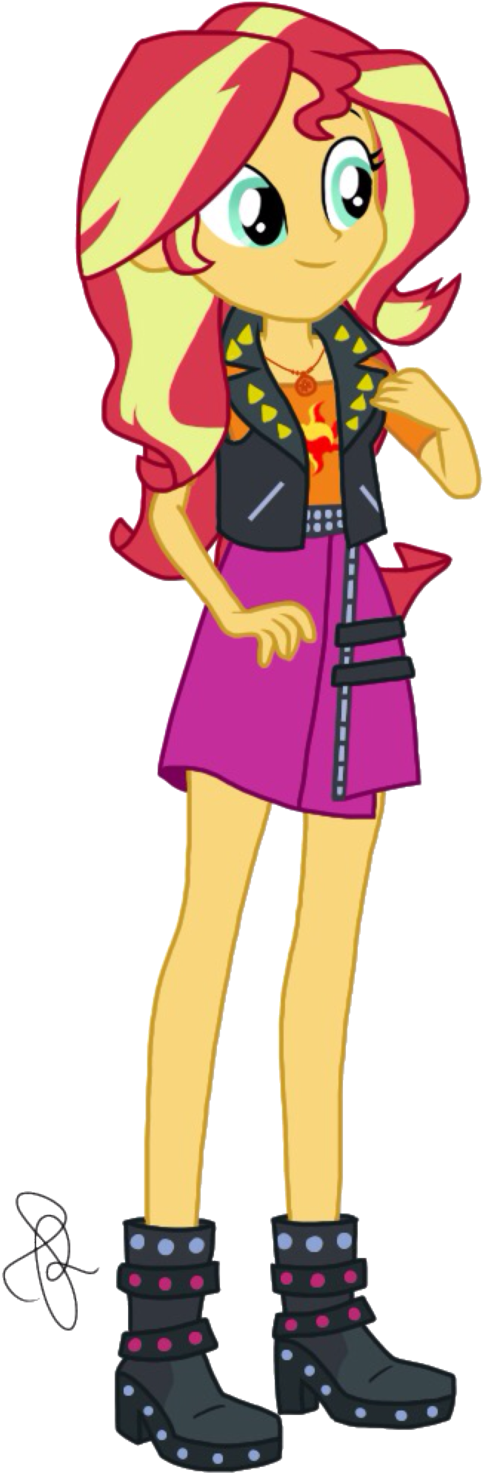 Sunset Shimmer New Look By Ilaria122 - Equestria Girls A Fine Line Legs Running (526x1517)