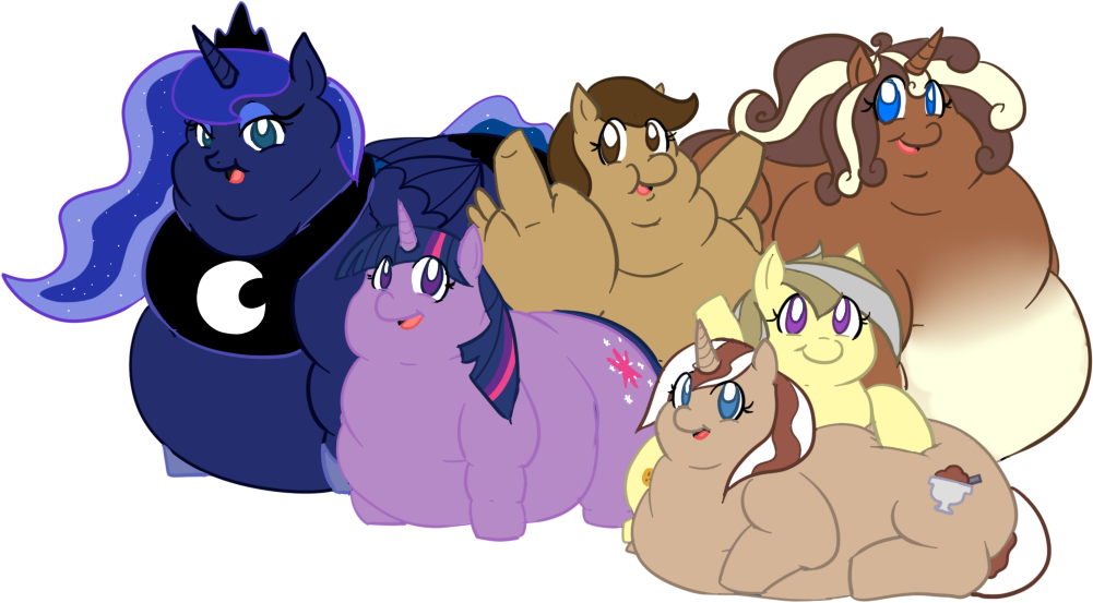 The Chubby Kingdom - Fat Mane 6 (1001x553)