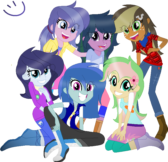 My Mane Six Ng Eqg By Catface20 - Cartoon (744x710)