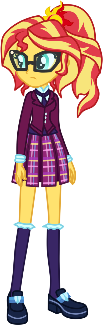 Sunset Shimmer By Mixiepie - Sunset Shimmer Crystal Prep (602x1325)