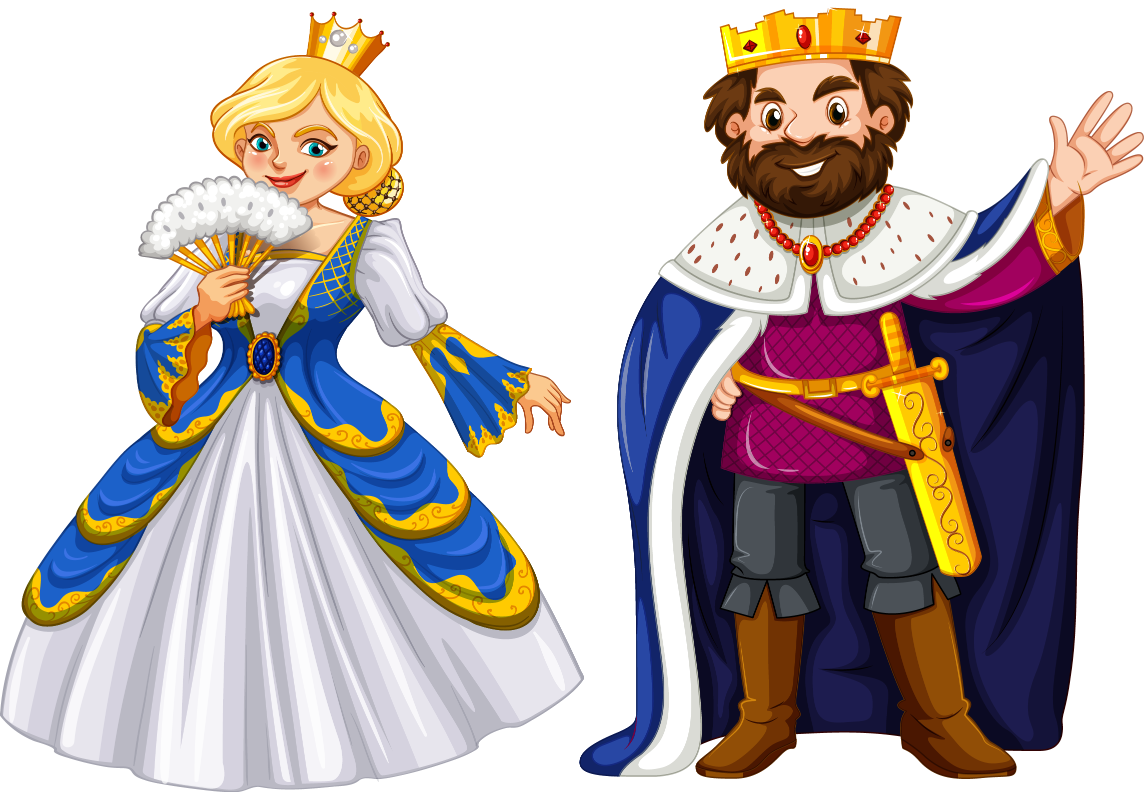 King Cartoon Queen Regnant Illustration - Cartoon Queen And King (2287x1584)