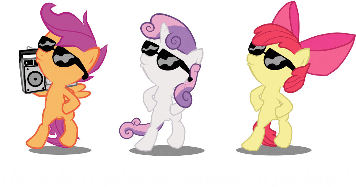 Pony Cartoon Mammal Pink Vertebrate Horse Like Mammal - Mlp Cutie Mark Crusaders Gifs (1200x720)