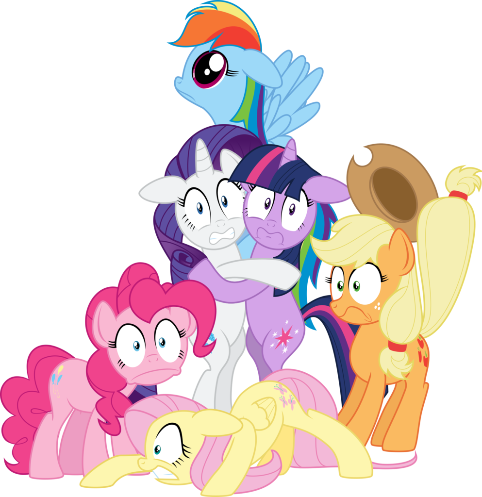 #989110 - Applejack, Artist - Andypriceart, Artist - My Little Pony Mane 6 Scared (993x1024)