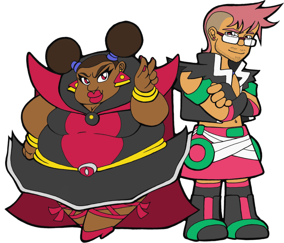 Naomi And Virgo - Cartoon (972x822)