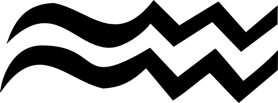 Artfavor Horoscope 26 Scalable - Aquarius Zodiac Sign Transparent (569x212)