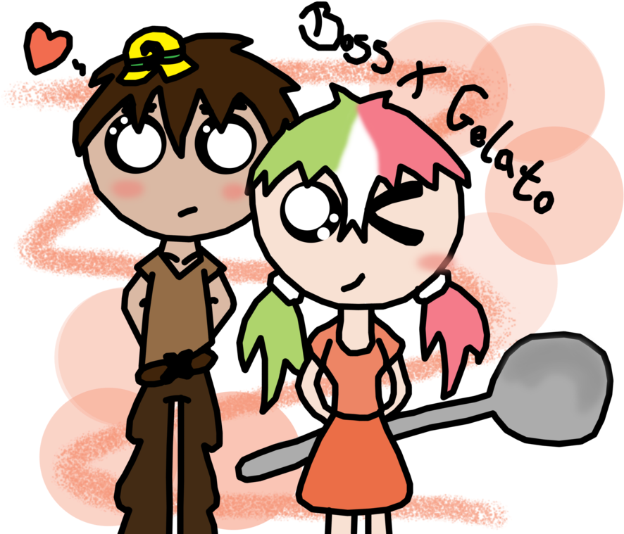 Boss X Gelato - Cartoon (900x764)