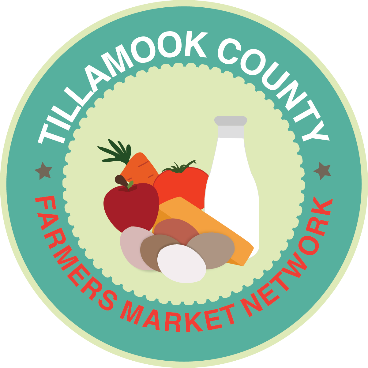 Tcfmn Logo 2016 Visit Tillamook County Farmers Markets - Logo (1202x1202)