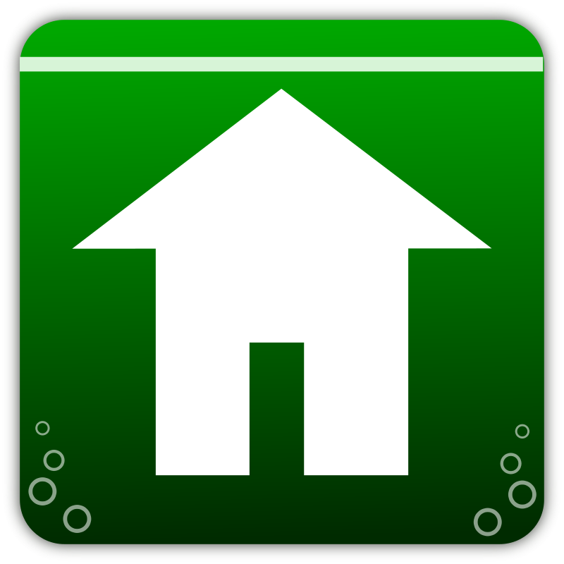 Free Home Icon - Green Home Button Png (1979x1979)