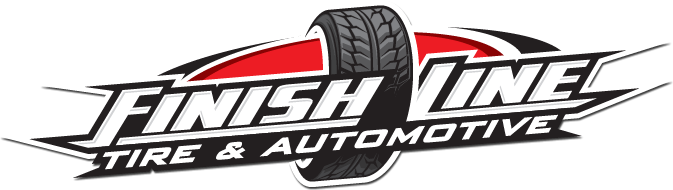 Finish Line Tire And Automotive - Tire Shop Logo Design (673x190)