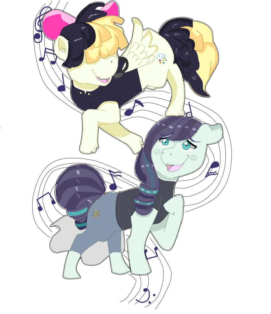 Starcampanella, Bow, Coloratura, Duo, Earth Pony, Female, - Cartoon (897x1100)