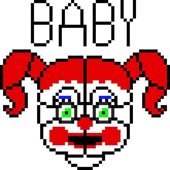 Baby From Fnaf Sister Location - Pixel Art Fnaf Sister Location (550x550)