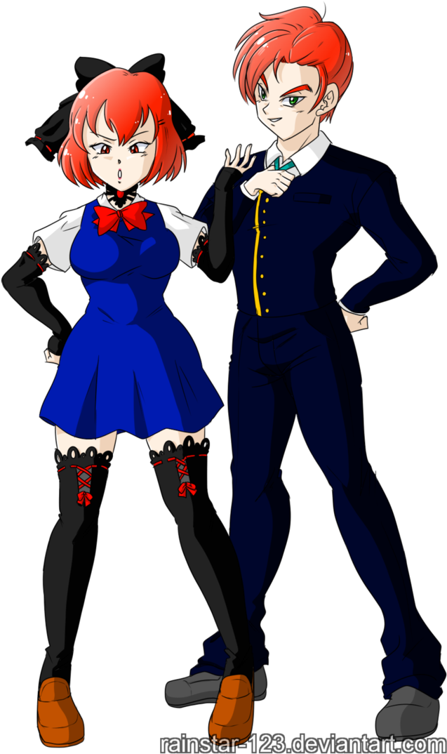 Brother And Sister By Rainstar-123 - Cartoon (703x1136)