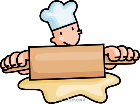 Unthinkable Baker Clipart Rolling Dough Royalty Free - Rolling Dough Clipart (480x359)