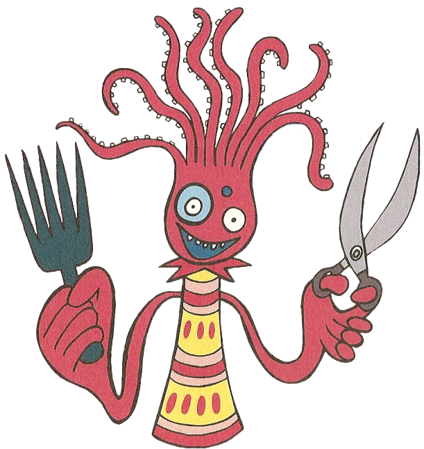 Hairdresser Octopus - Parappa The Rapper 2 Hairdresser Octopus (620x653)
