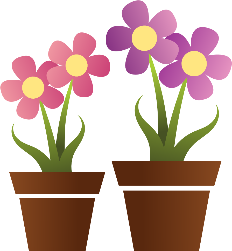 Abstract Farm Flowers 1969px 304 - Flowers In A Pot Clipart (999x999)