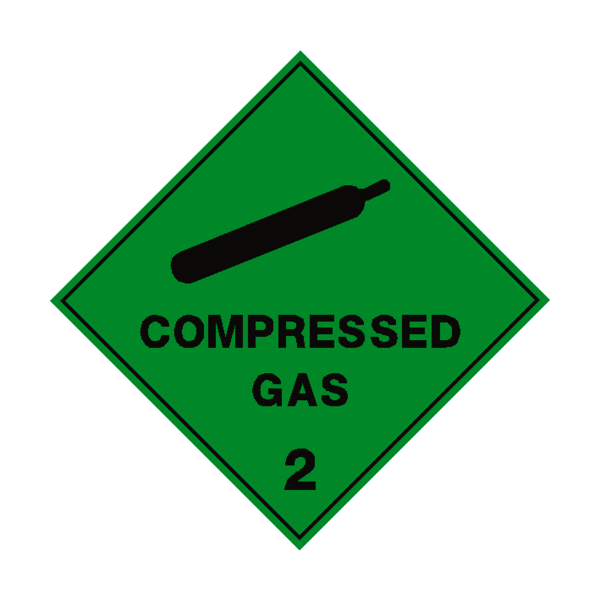 Compressed Gas 2 Label Safety-label - Non Flammable Compressed Gas ...