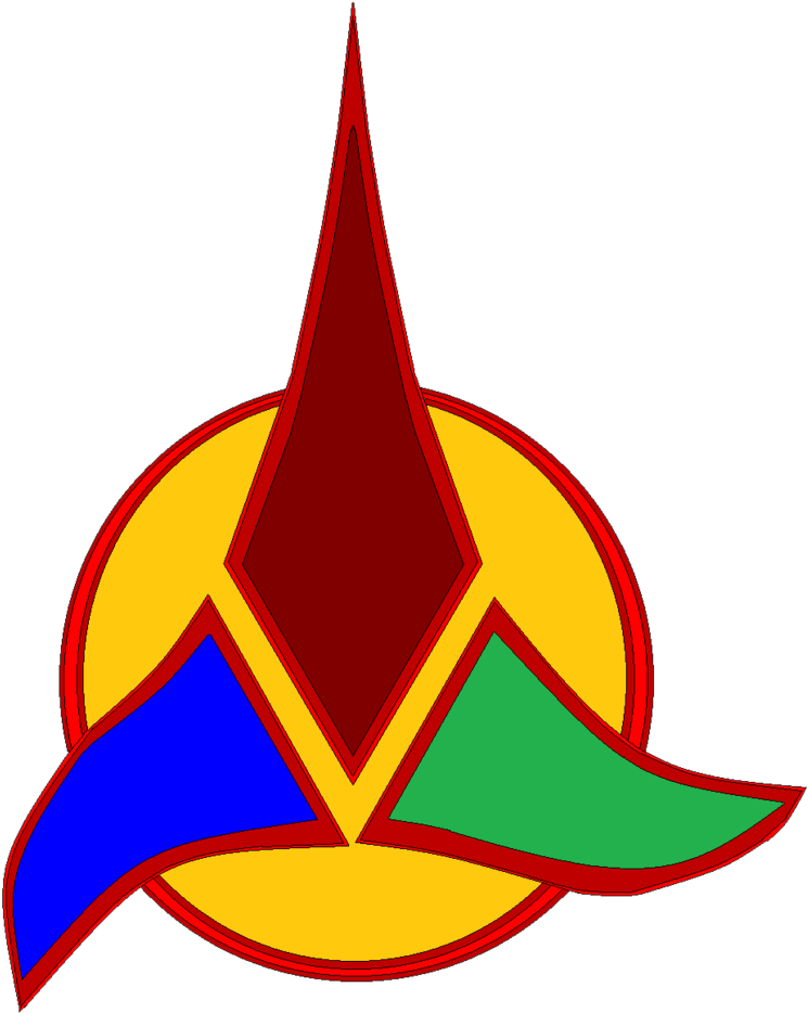 Emblem Of The Klingon Empire Classic By Bagera3005 - Star Trek Klingon Silver Round Necklace (816x980)