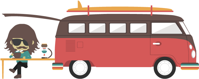 Van Bus Volkswagen Type 2 Car - Silueta Furgoneta Volkswagen (800x842)