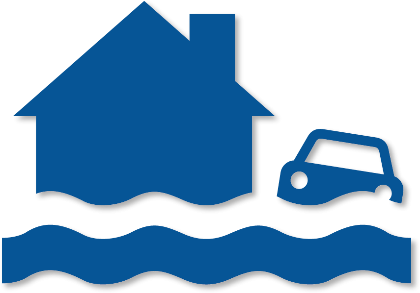 Weather Flood - Flood Clipart Black And White (896x616)