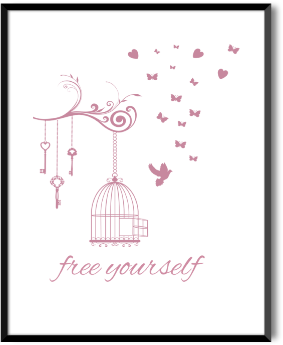 Framed Poster Bird Cage Cashmere Rose- The Royal We - Instagram (585x750)